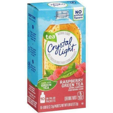 Crystal Light On The Go Powdered Soft Drink Green Tea Raspberry