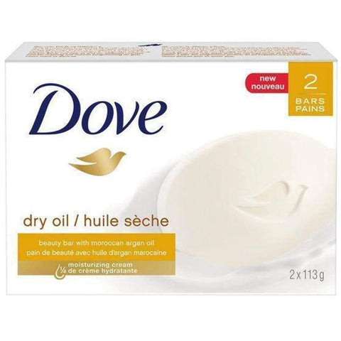 Dove Bar Soap Dry Oil 2 Bars