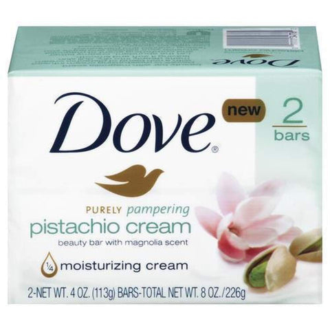 Dove Bar Soap Pistachio And Magnolia 2 Bars