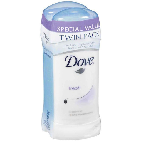 Dove Deodorant Invisible Solid Sport Fresh 5.2 Oz. 2 Pack