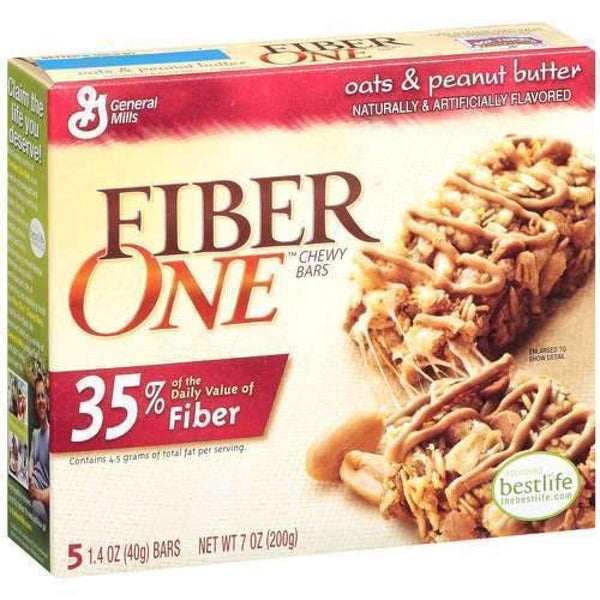 Fiber One(R) Chewy Granola Bar Oats & Peanut Butter 5 Ct