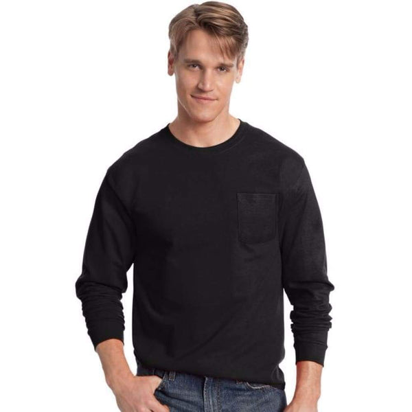 Hanes Mens Tagless® Long-Sleeve T-Shirt With Pocket