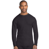 Hanes X-Temp Mens Organic Cotton Thermal Crew - S / (Xbk ) Black