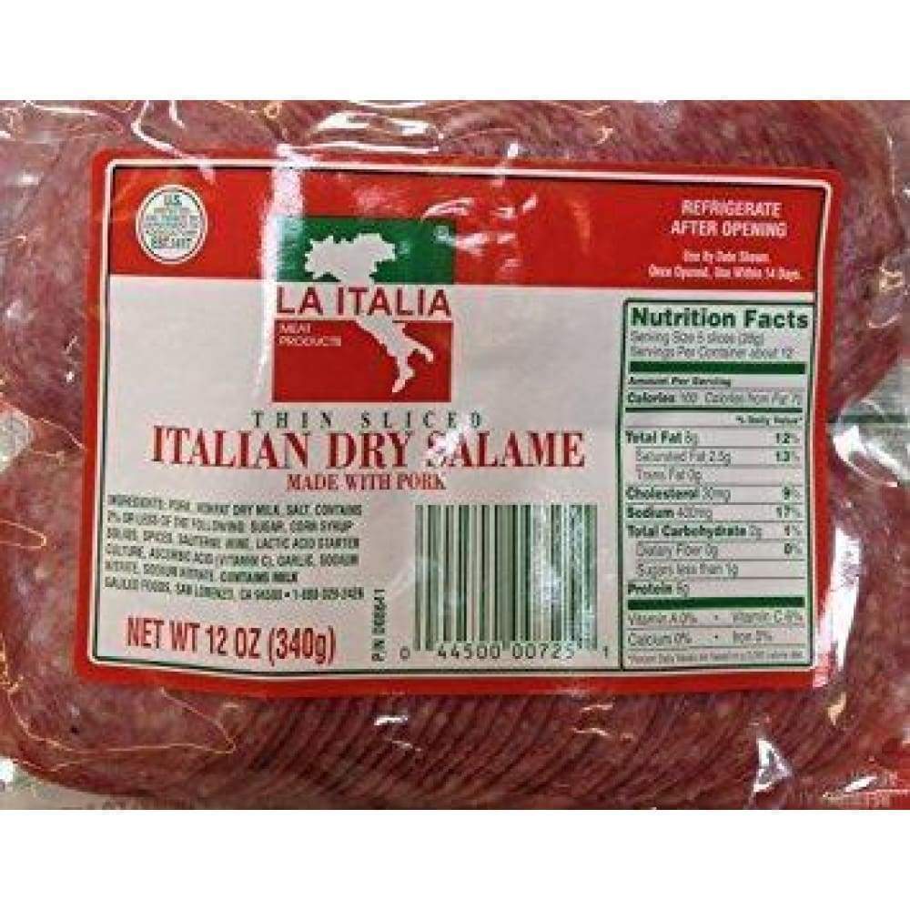 La Italia Italian Dry Salame 12 Oz