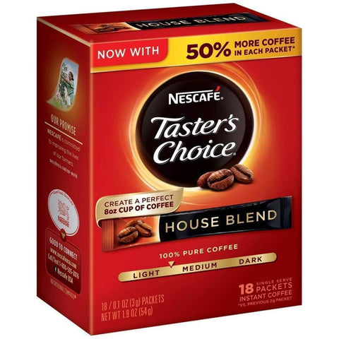 Nescafe Tasters Choice Coffee Instant House Blend 16 Packets