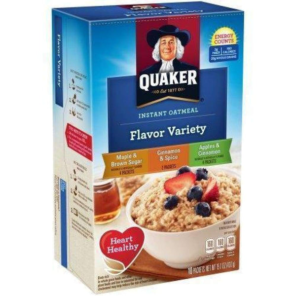 Quaker Instant Oatmeal Flavor Variety Pack 10 Packets 15.1 Oz. Box