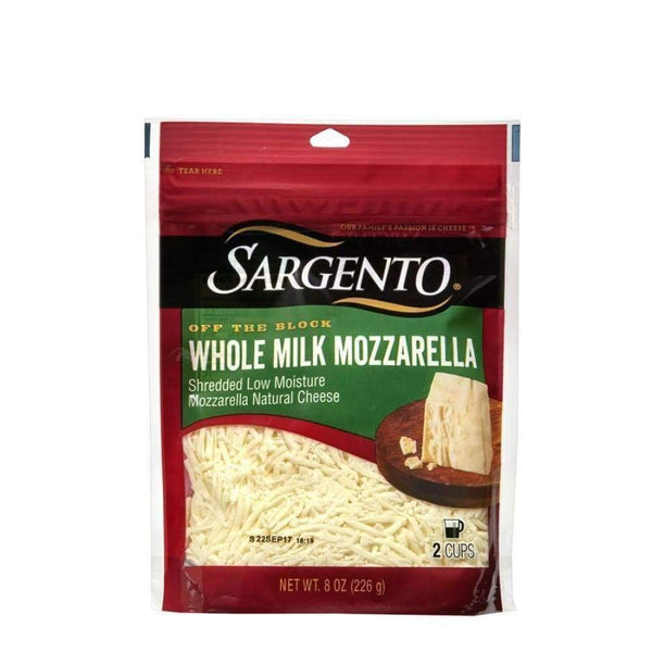 Sargento 8 Oz Off The Block Whole Milk Mozzarella Shredded Cheese