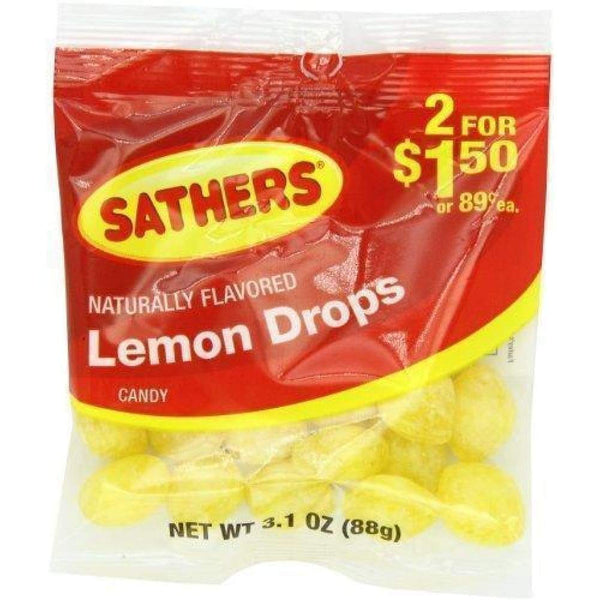 Sathers Lemon Drops 3.1 Oz.