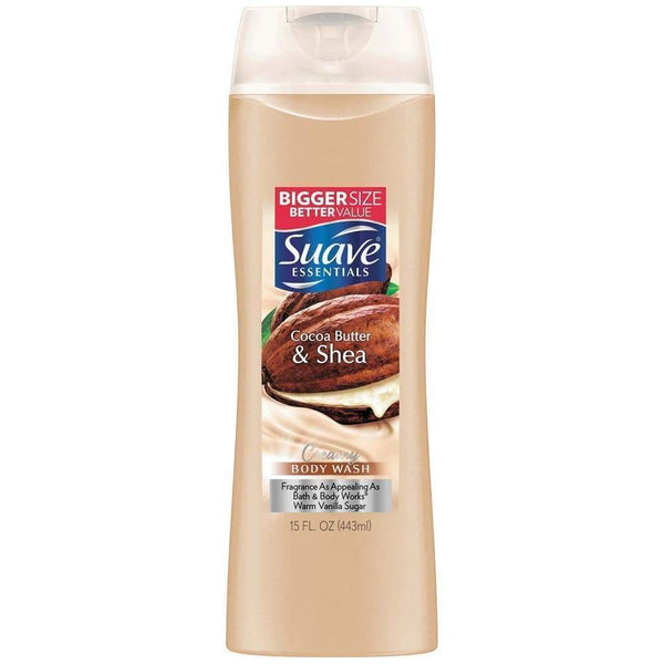 Suave Body Wash Essentials Cocoa Butter Shea 15Oz.