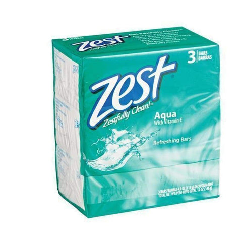 Zest Bar Soap Aqua - 3 Bars